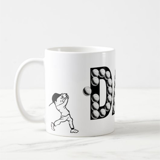 Mug Fête des pères de papa de golf (Gauche)