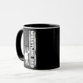 Mug Fête des pères de papa de lutte pour père de lutte (Devant gauche)