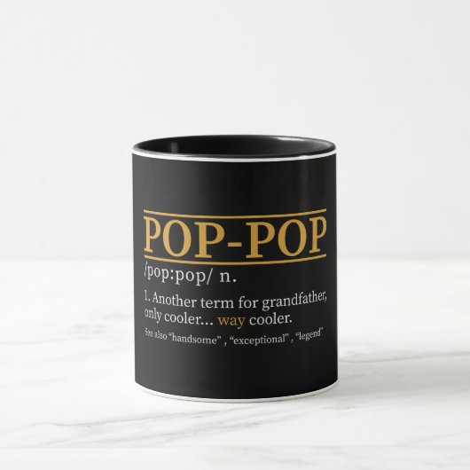 Mug Fête des pères - Définition de la pop-pop (Centre)