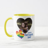 Mug Fête des pères des Rainbow Hearts LGBT (Gauche)
