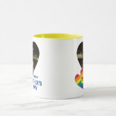 Mug Fête des pères des Rainbow Hearts LGBT (Centre)