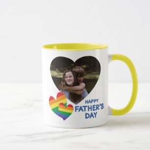 Mug Fête des pères des Rainbow Hearts LGBT