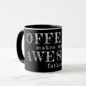 Mug Fête des pères drôle de typographie citation cadea (Devant gauche)