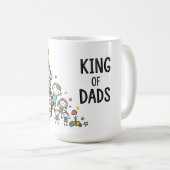 Mug Fête des pères du roi des papas (Devant droit)