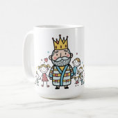 Mug Fête des pères du roi des papas (Devant gauche)