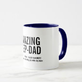 Mug Fête des pères Extraordinaire Step-Papa Bonus Papa (Devant droit)