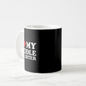 Mug Fête des pères Fille Moyenne _ J'Aime Mon Milieu (Devant gauche)