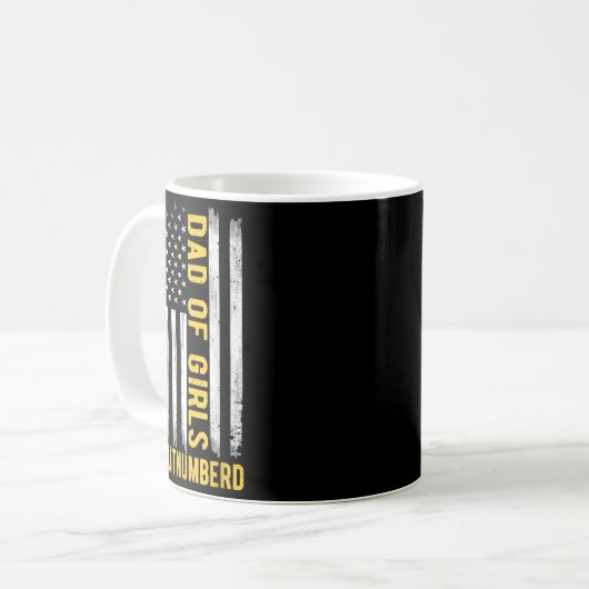 Mug Fête des pères Fille Noël Papa Des Filles En Nombr (Devant gauche)