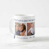 Mug Fête des pères grand-père 3 Photo Collage (Devant gauche)