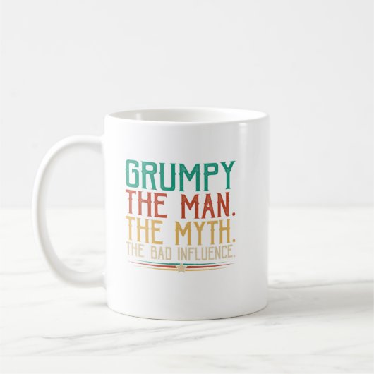 Mug Fête des pères Grumpy Don L'Homme Le Mythe Le Mauv (Gauche)