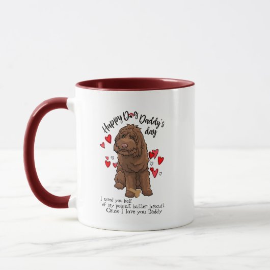 Mug Fête des pères heureuse de votre chien de (Gauche)