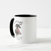 Mug Fête des pères heureuse de votre chien de teckel (Devant gauche)