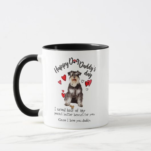 Mug Fête des pères heureuse de votre Schnauzer (Gauche)