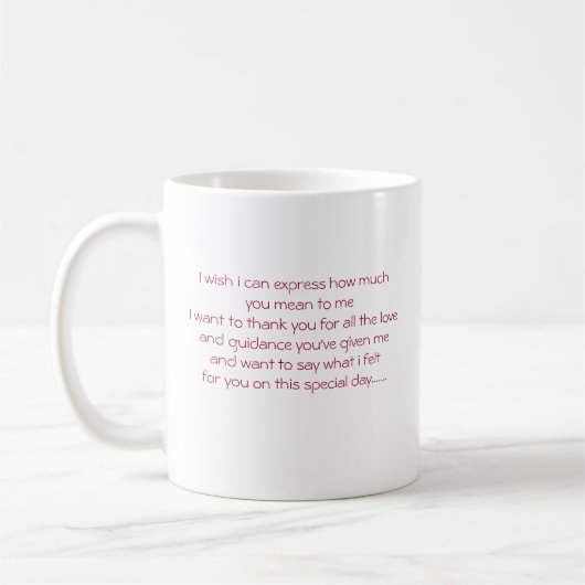 Mug Fête des pères heureuse, je souhaite que je puisse (Gauche)