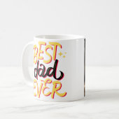 Mug fête des pères illustrée jaune "Meilleur papa jama (Devant gauche)