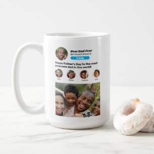 Mug Fête des pères Médias sociaux Profil Instagram Pho