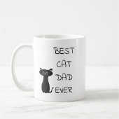 Mug Fête des pères Meilleur Chat Papa Jamais Cadeau (Gauche)