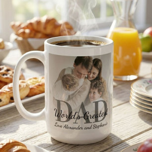Mug Fête des Pères Meilleur Papa du Monde avec Photo