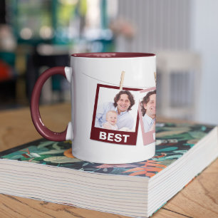 Mug Fête des Pères Meilleur Papa Ever 3 Collage Photo