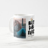 Mug Fête des pères Meilleur papa Jamais Photo (Devant gauche)