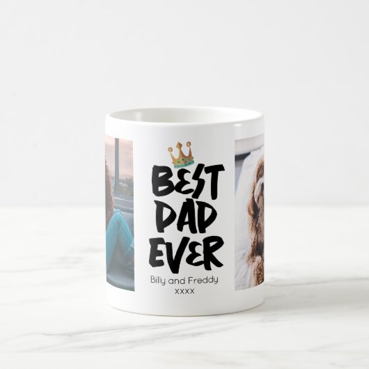 Mug Fête des pères Meilleur papa Jamais Photo (Centre)