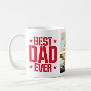Mug Fête des pères Meilleur papa jamais six photo et t