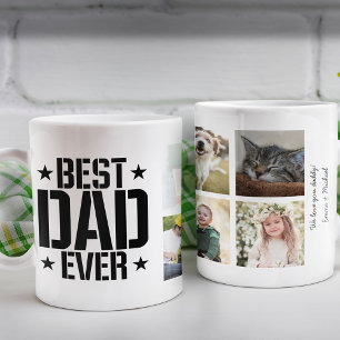 Mug Fête des pères Meilleur papa jamais six photo et t