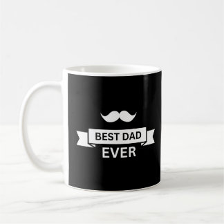 Mug Fête des Pères MEILLEUR PÈRE JAMAIS Typo avec Mous