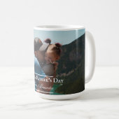 Mug Fête des pères minimaliste photo | Blanc (Devant droit)