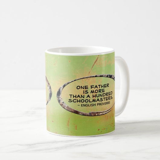 Mug Fête des pères Modèle vert et noir rouillé (Devant droit)