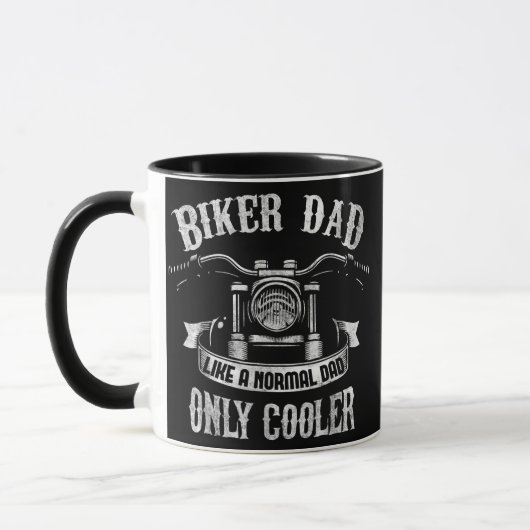 Mug Fête des pères moto Biker Papa  (Gauche)
