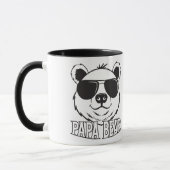Mug Fête des pères | Ours Pa | Blanc noir | Nom (Gauche)