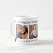 Mug Fête des pères Papa 3 Photo Collage (Devant gauche)