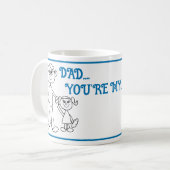 Mug Fête des pères Papa Fille Hero (Devant gauche)