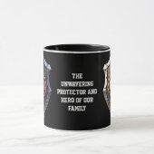 Mug Fête des pères papa inondée Protector & Hero Noir (Centre)