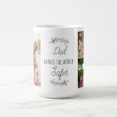 Mug Fête des pères papa rend le monde plus sûr collage (Centre)