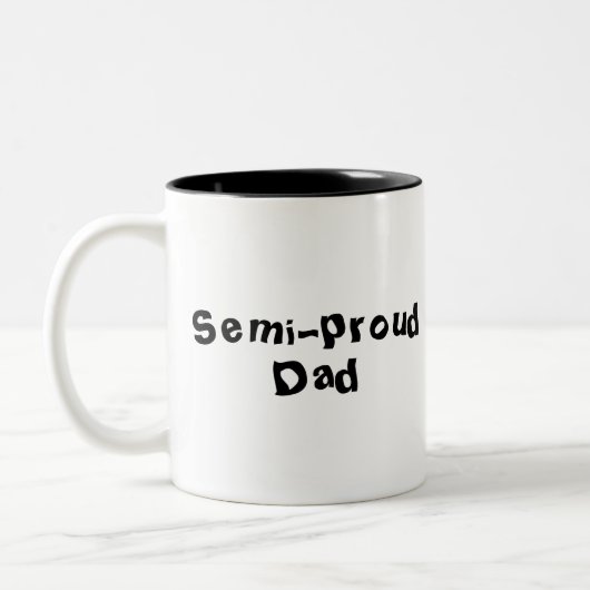 Mug Fête des pères papa semi-fière (Gauche)