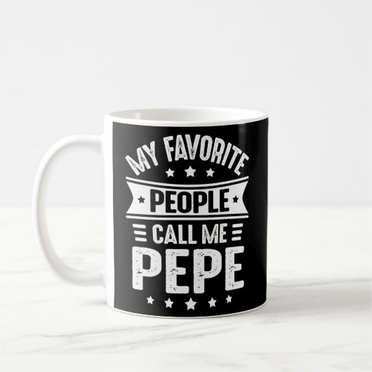 Mug Fête des pères Pepe Pour Mes Gens Favoris Appelez- (Gauche)