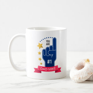 Mug Fête des pères personnalisée des noms personnalisé