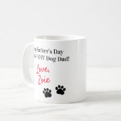 Mug Fête des pères personnalisée du chien (Devant gauche)