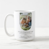 Mug Fête des pères photo de cadre d'arc moderne | Blan (Gauche)
