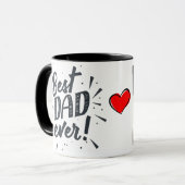 Mug Fête des pères photo moderne de Best Dad Ever (Devant gauche)