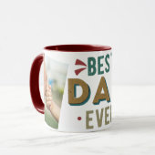 Mug Fête des pères photo moderne de Best Dad Ever (Devant gauche)