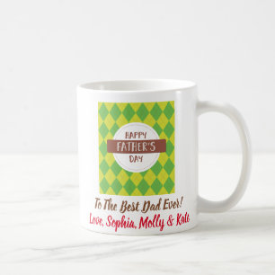 Mug Fête des pères Photo Papa Meilleur Jour De Plaid