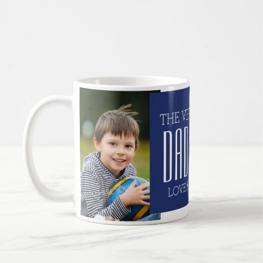 Mug Fête des pères photo personnalisée Bleu (Gauche)