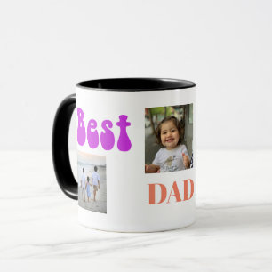 Mug Fête des pères Photos Grand-Pères Jour Texte moder