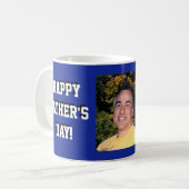 Mug fête des pères "Superstar Papa" Bleu/Gris (Devant gauche)