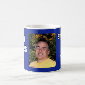 Mug fête des pères "Superstar Papa" Bleu/Gris (Centre)
