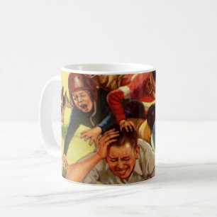 Mug Fête des pères vintage, les enfants de football et