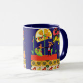 Mug Fête Desert Bloom Fiesta bleu marine (Devant droit)